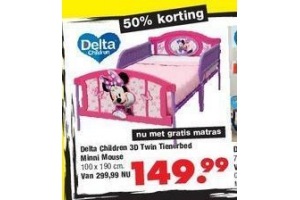 delta children 3d twin tienerbed minni mouse