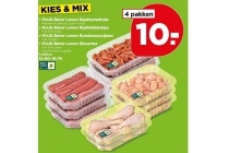 plus beter leven kipdrumsticks kipfiletblokjes rundersaucijzen shoarma