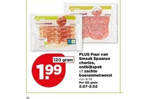 plus puur van smaak vleeswaren