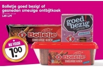 bolletje goed bezig of gesneden smeuige ontbijtkoek