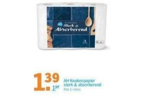 ah keukenpapier sterk en absorberend