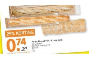 ah stokbrood vers uit onze oven