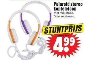 polaroid stereo koptelefoon