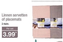 linnen servetten of placemats