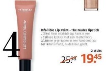 infallible lip paint the nudes lipstick