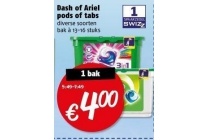 dash of ariel pods of tabs