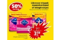 libresse triopak maandverband of inlegkruisjes