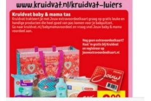 kruidvat baby nu met gratis mama tas