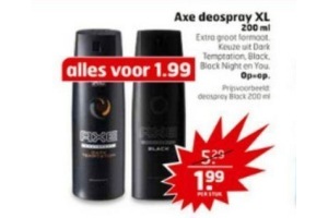 axe deospray xl