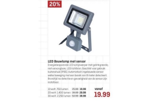 led bouwlamp met sensor