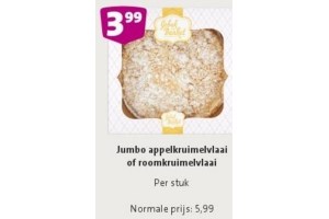 jumbo appelkruimelvlaai of roomkruimelvlaai