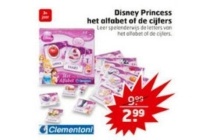 disney princess het alfabet of de cijfers