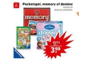 pocketspel memory of domino