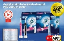 oral b elektrische tandenborstel pro 2000 of 2500