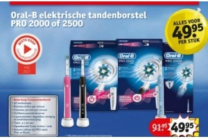 oral b elektrische tandenborstel pro 2000 of 2500