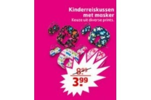 kinderreiskussen met masker