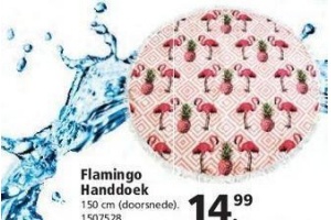 flamingo handdoek