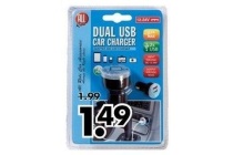 dubbele usb autolader