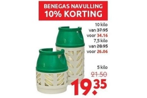 benegas navulling 10 korting