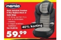 nania autostoel premium r way reglisse black of sable beige