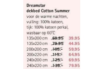 dreamstar dekbed cotton summer