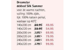 dreamstar dekbed silk summer