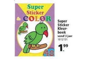 super sticker kleurboek