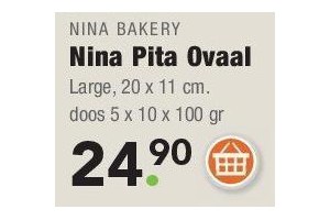 nina pita ovaal brood nu eur24 90 per doos