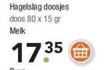 hagelslag doosjes nu eur17 35 per doos