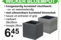 wicker bloempot