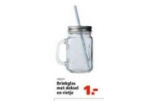Persoonlijk Vergelijking idioom Drinkglas met deksel en rietje voor €1,- - Beste.nl