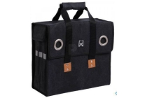 enkele canvas shopper zwart