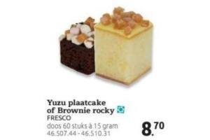 yuzu plaatcake of brownie rocky