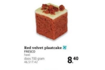 fresco red velvet plaatcake