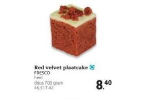 fresco red velvet plaatcake