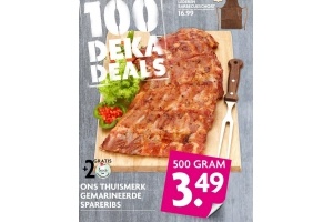 ons thuismerk gemarineerde spareribs