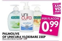 palmolive of unicura vloeibare zeep
