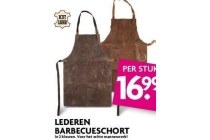 lederen barbecueschort