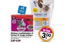 whiskas maaltijdzakjes of perfect fit droge brokken