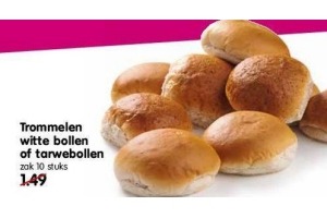 trommelen witte bollen of tarwebollen