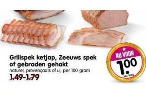 grillspek ketjap zeeuws spek of gebraden gehakt