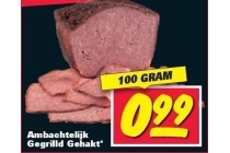 ambachtelijk gegrild gehakt