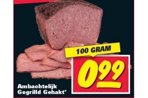 ambachtelijk gegrild gehakt