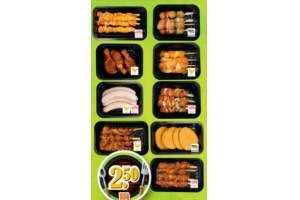 diverse vleeswaren voor de barbecue