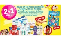 2 1 gratis op colgate elmex meridol palmolive sanex en unicura