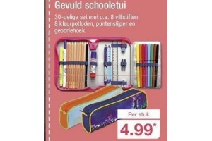 gevuld schooletui