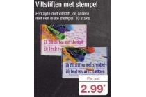 viltstiften met stempel