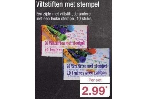 viltstiften met stempel