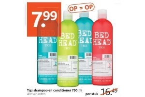 tigi shampoo en conditioner 750 ml