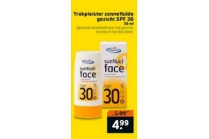 trekpleister zonnefluide gezicht spf 30